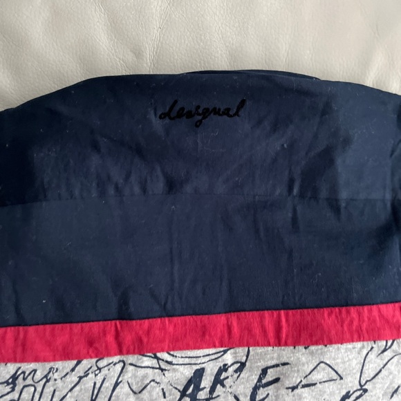 NWT - Desigual Men’s Graphic T Shirt Patchwork Long Sleeve Shirt - Size L - Picture 7 of 11